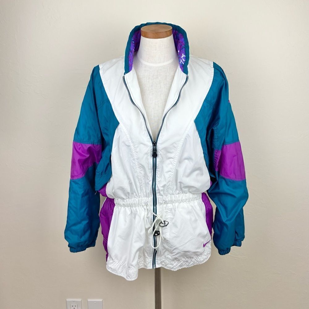 Nike Retro Vintage 90’s Waist-Cinch Pastel Windbreaker Jacket